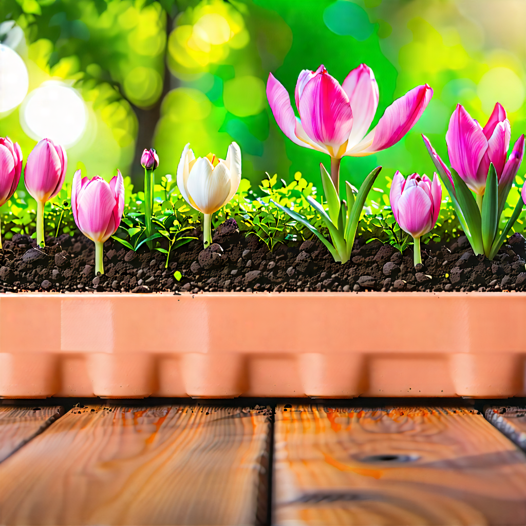 Lifestyle Stock Photography: Spring Gardening During Summer With Wooden Table