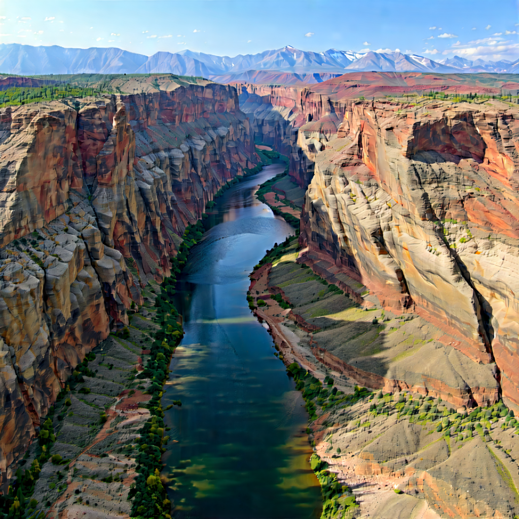 Nature Advertising Photography: Aerial View Of Canyon System With Beautiful River