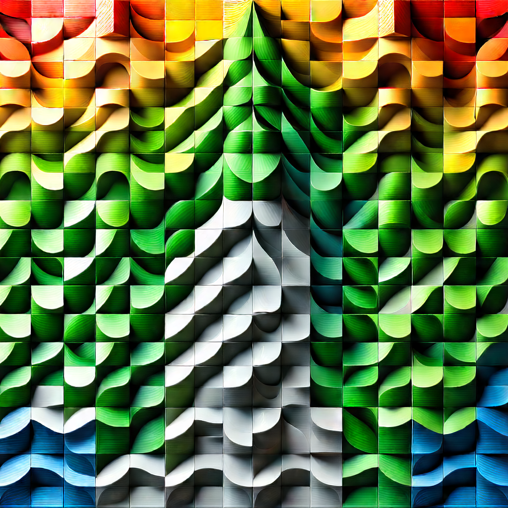 Abstract Landscape Photography: Tessellation with (dramatic:1.16) contrast