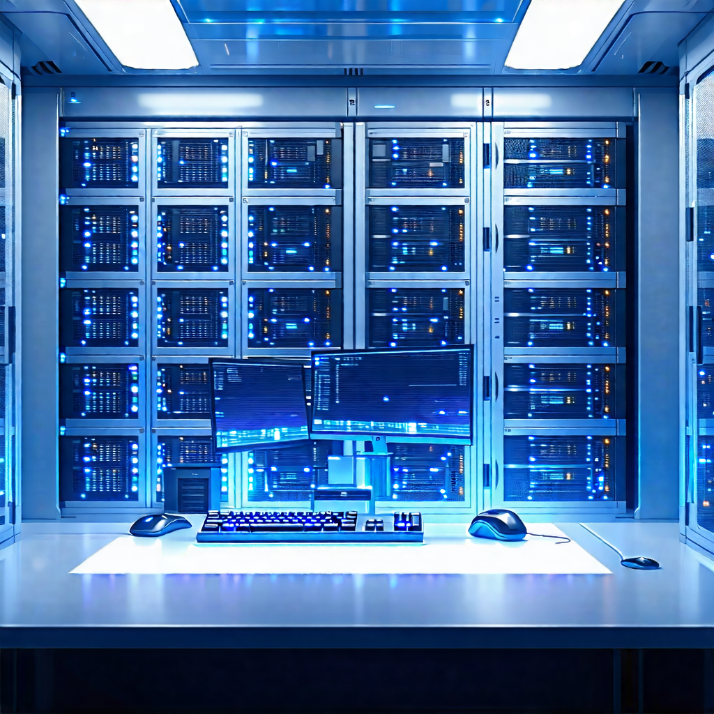 Tech Blender Artwork: Futuristic server room