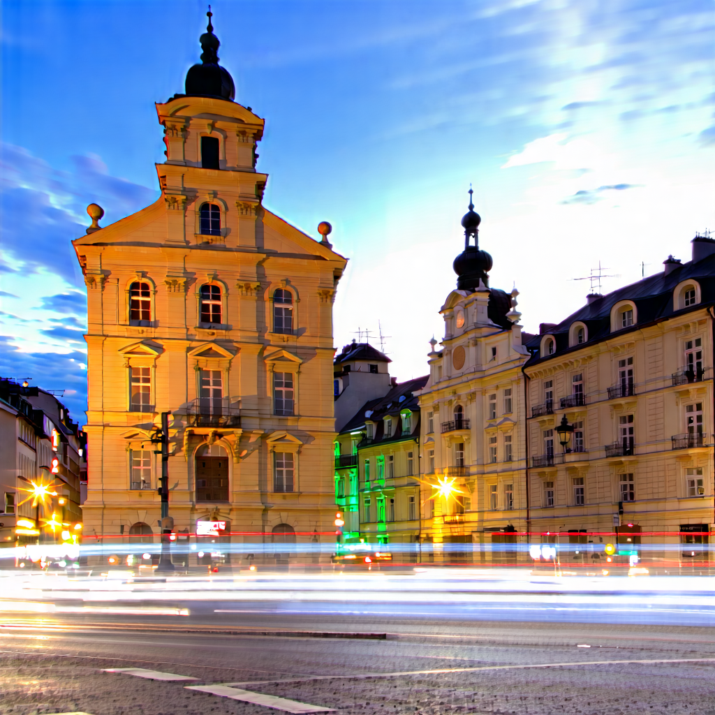 Urban Long Exposure Photography: Urban Street With Historic (buildings:1.14) With Captures City