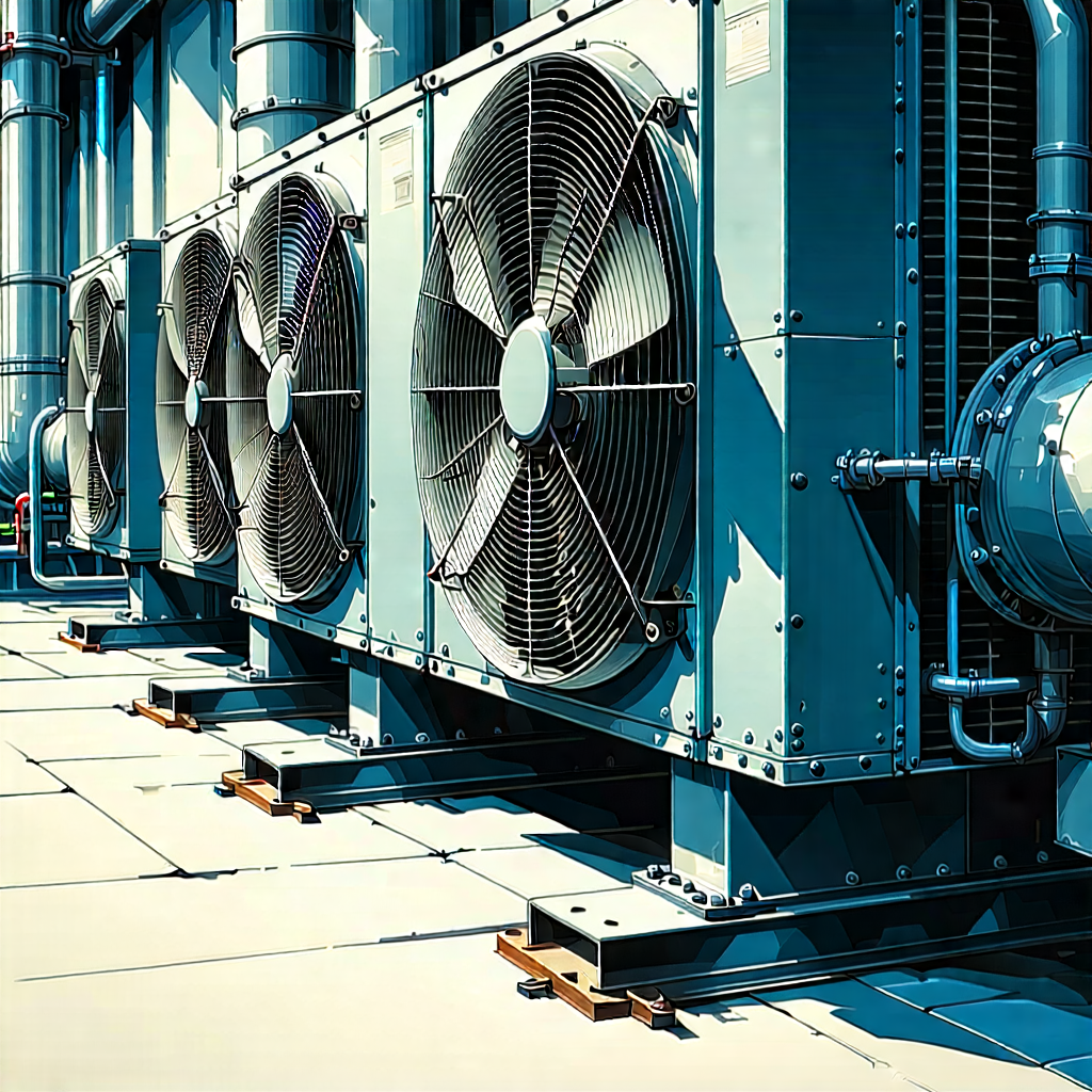 Tech Pastel Drawing: Close-up of cooling system