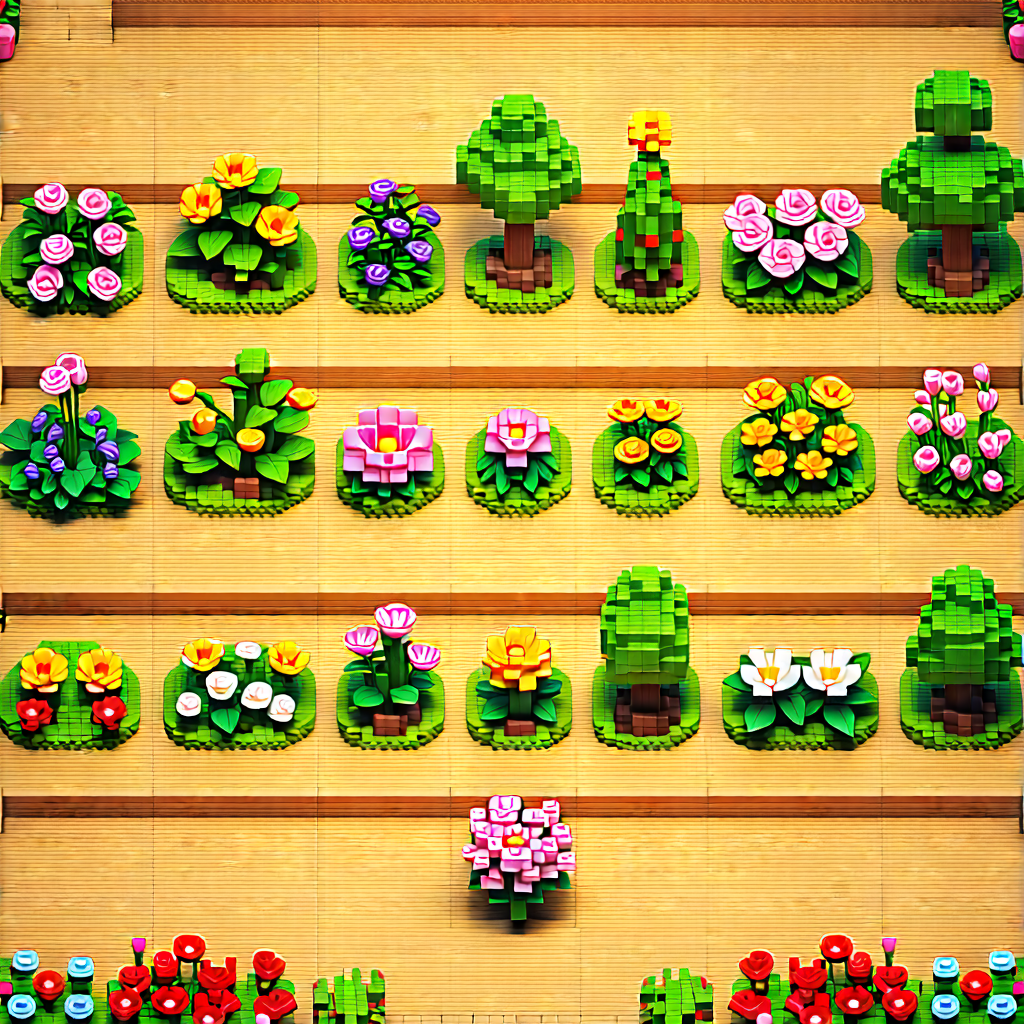 Lifestyle Voxel Art: Spring Gardening During Festival Time With Image, There