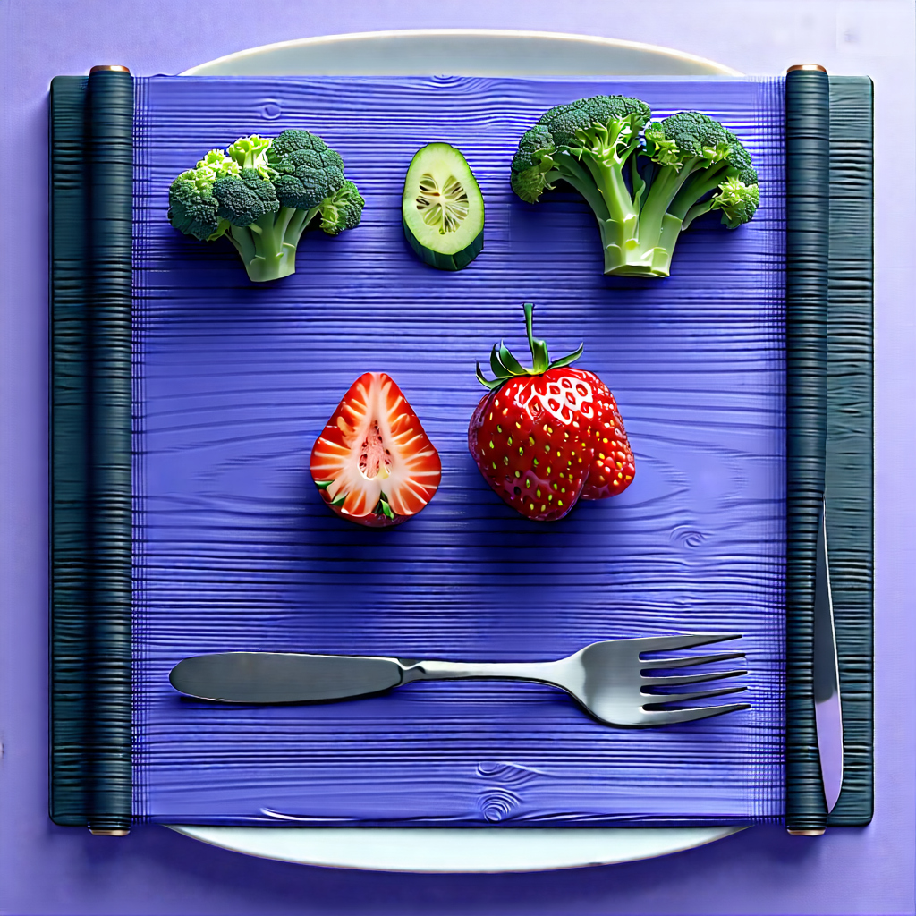 Lifestyle Product Photography: Farm-to-table Meal Prepared With Seasonal Produce With Blue Plate