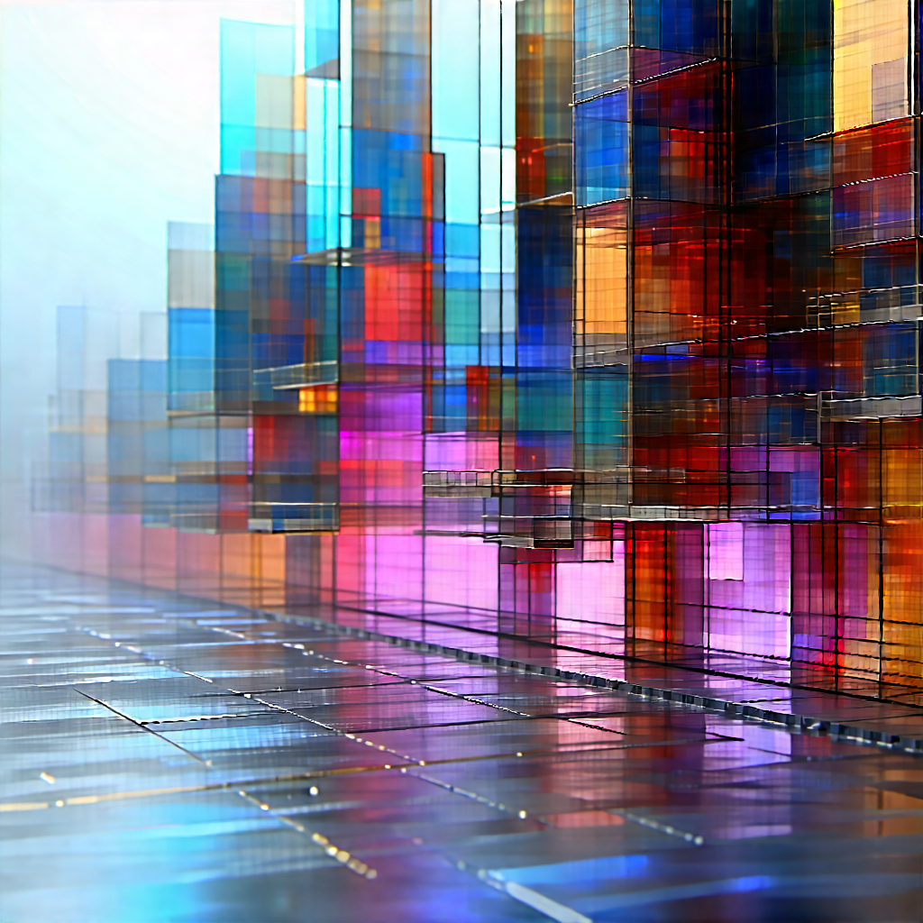 Abstract Glitch Art: Metal structure with movement