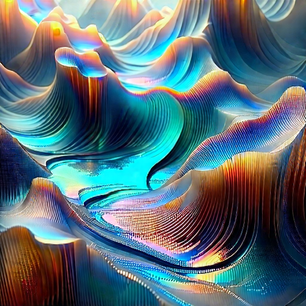 Abstract Aerial Photography: Organic abstract with iridescent color palette