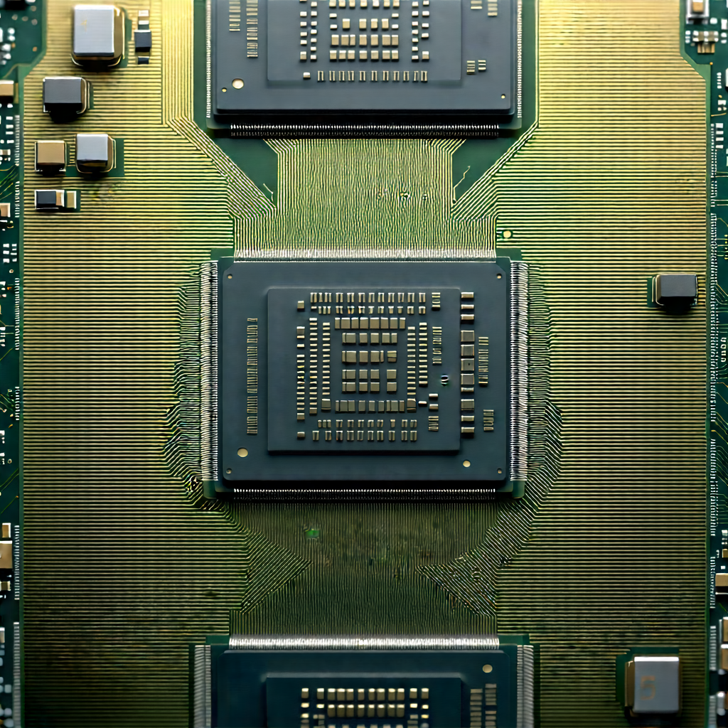 Tech Aerial Photography: Close-up of microprocessor