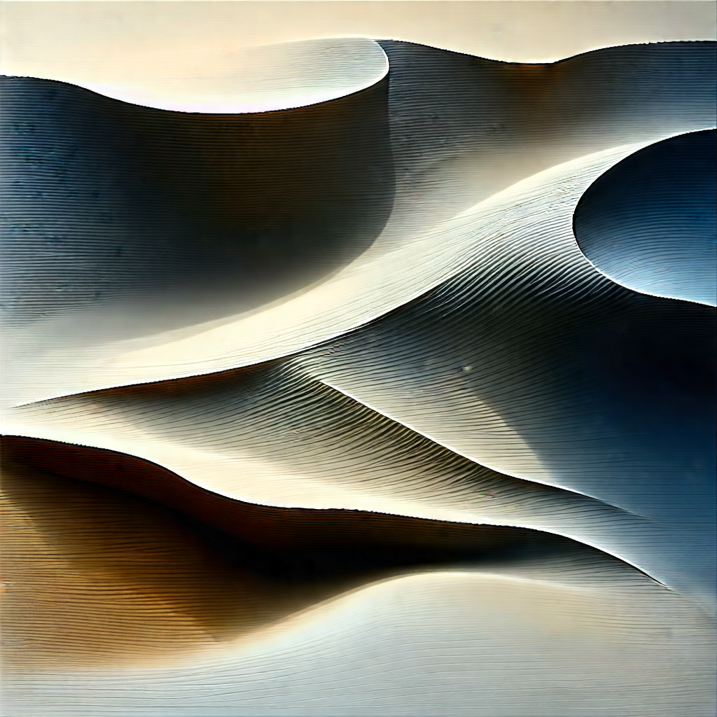 Abstract Product Photography: Abstract Interpretation Of Erosion With Large, Curved