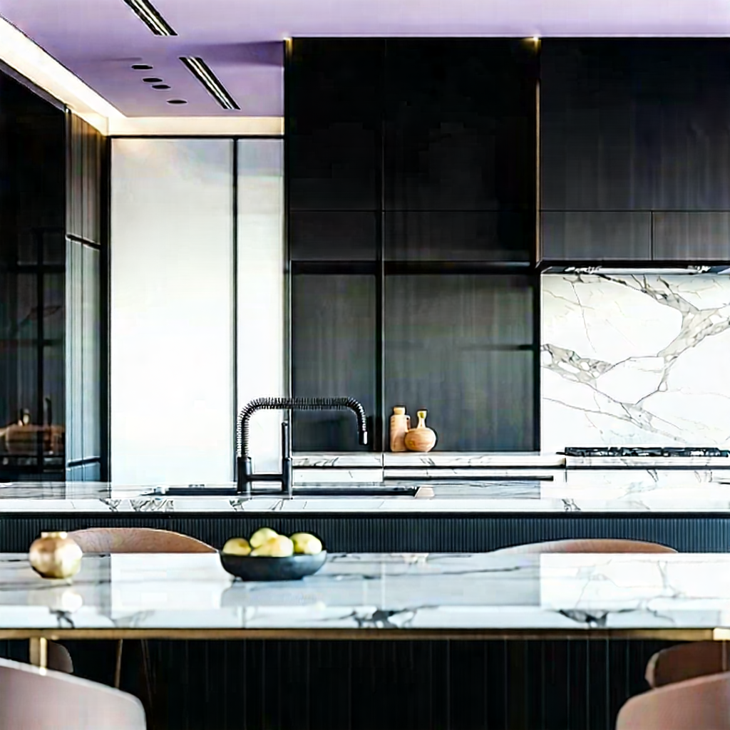 Lifestyle Acrylic Painting: (modern:1.14) Kitchen With (minimalist:1.24) Decor With Image, There