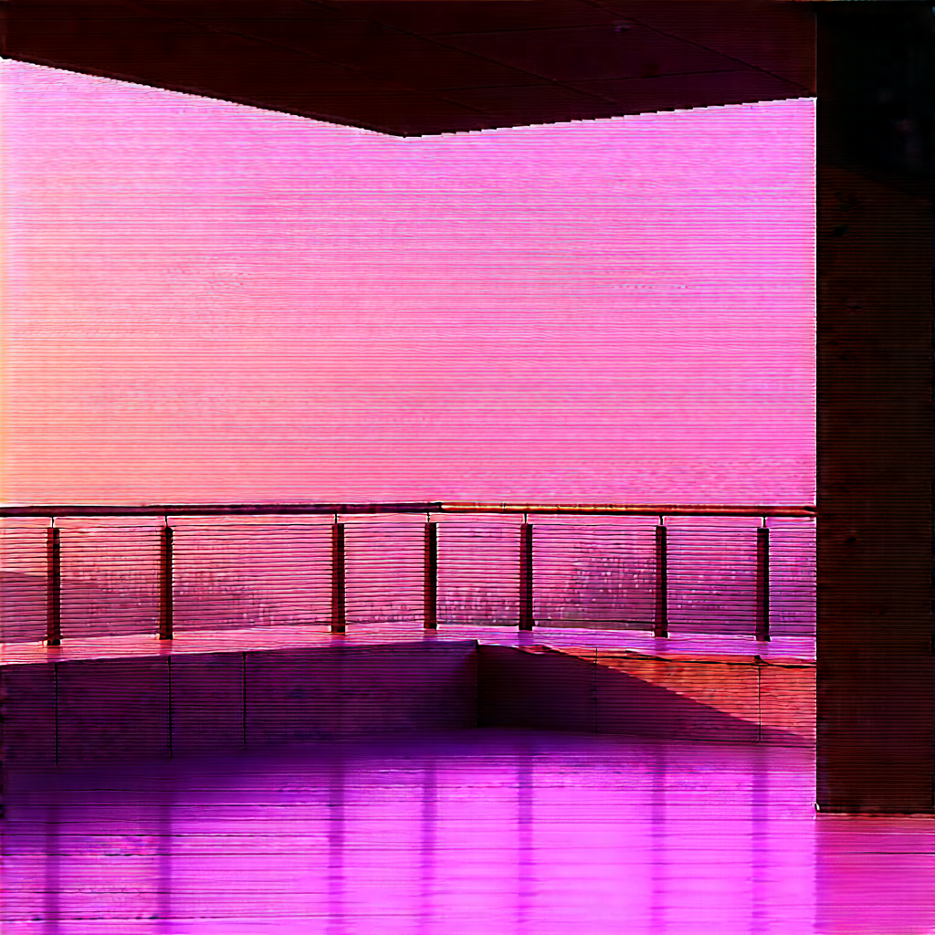 Lifestyle Professional Photography: Balcony Garden With Organized Space With Purple-tinted Photo