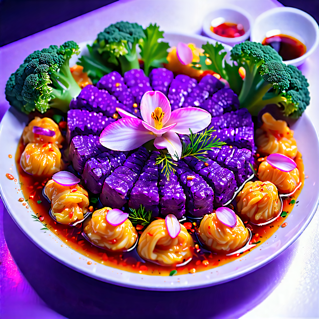 Lifestyle Drone Photography: Healthy Meal Prepared With Artistic Presentation With Plate Food