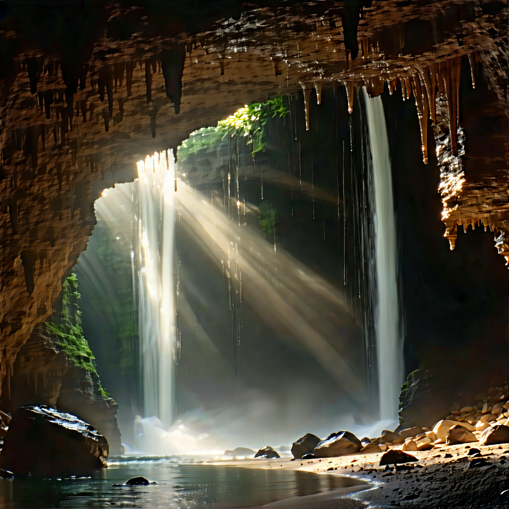 Nature Hdr Photography: Cave entrance in rainy season