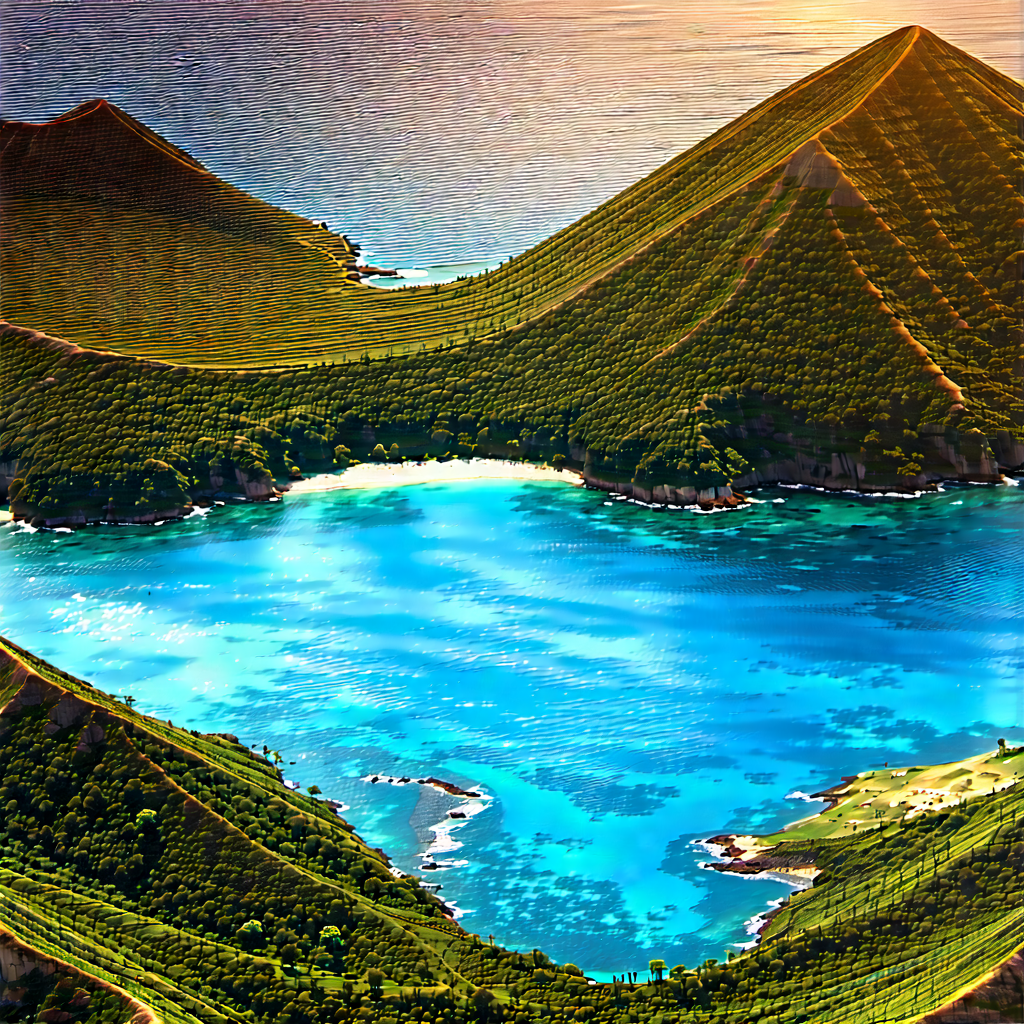 Nature Advertising Photography: Aerial View Of Coastal Islands With Beautiful Blue