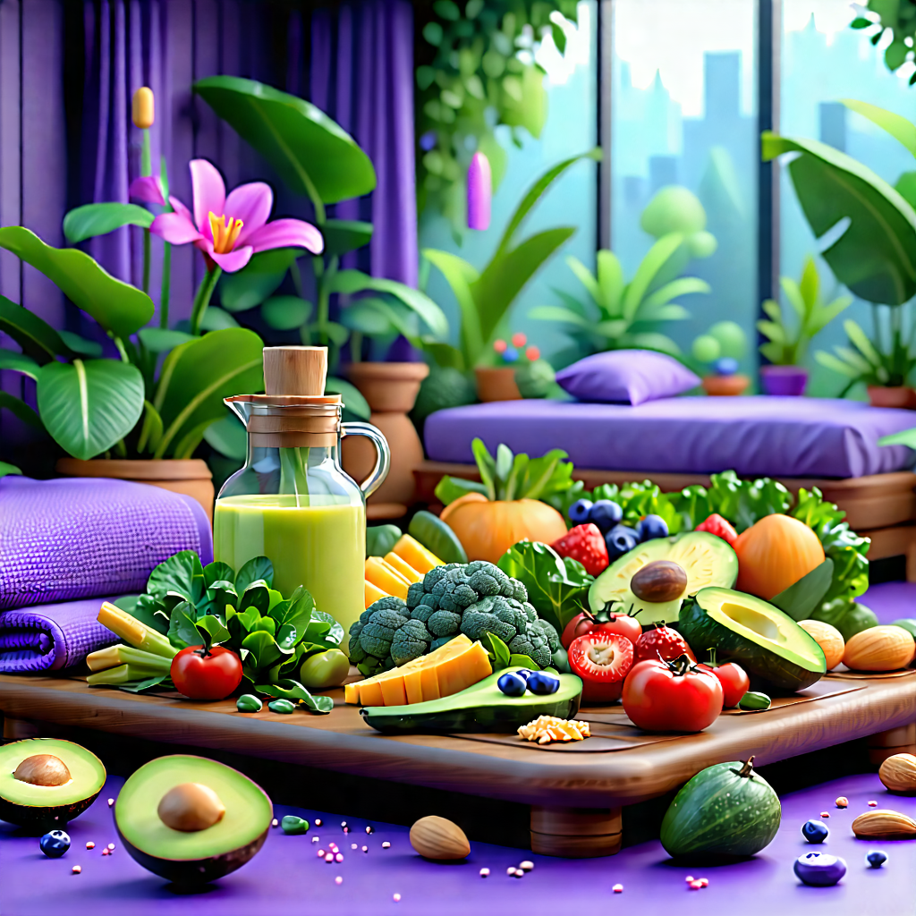 Lifestyle Unreal Engine: Wellness Scene With Healthy Food With Table Filled