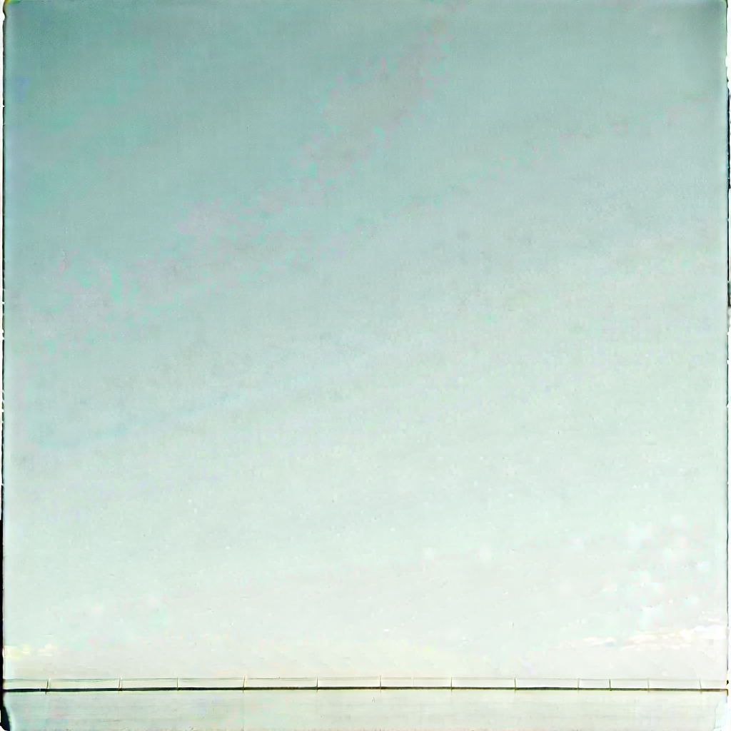 Abstract Polaroid Style: Minimalist composition with horizon line