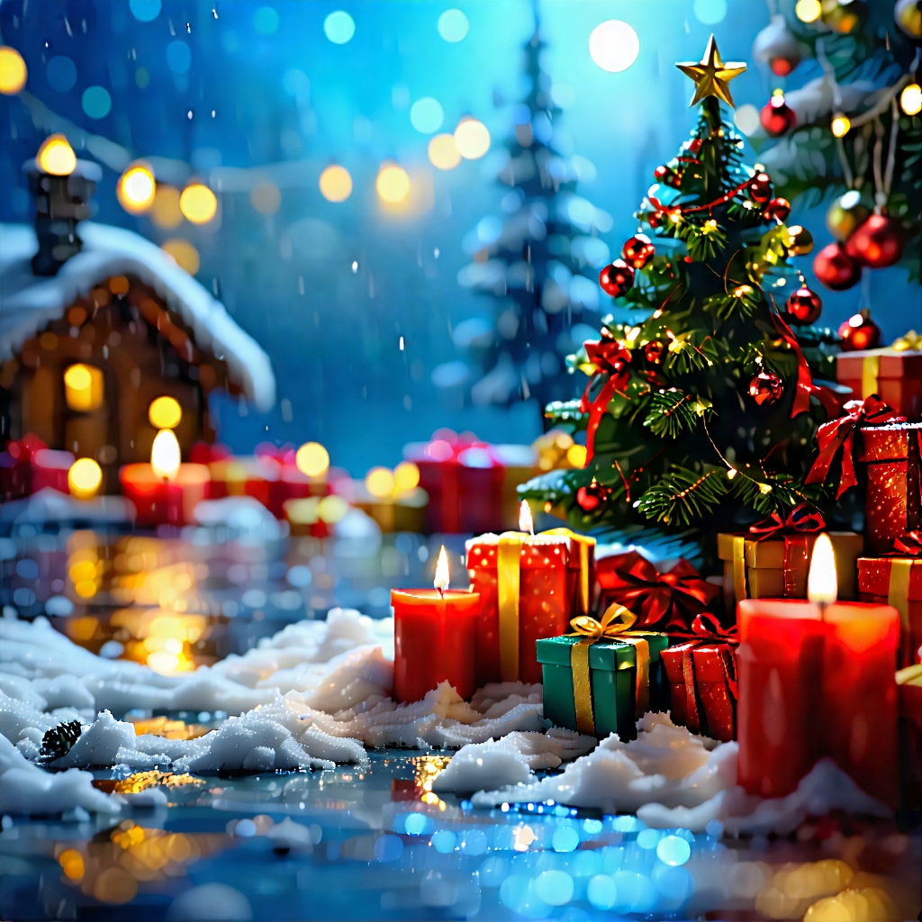 Lifestyle Octane Render: Holiday Celebration During Festival Time With Image, There