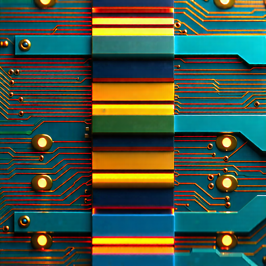 Tech Macro Photography: Close-up of electronic circuit