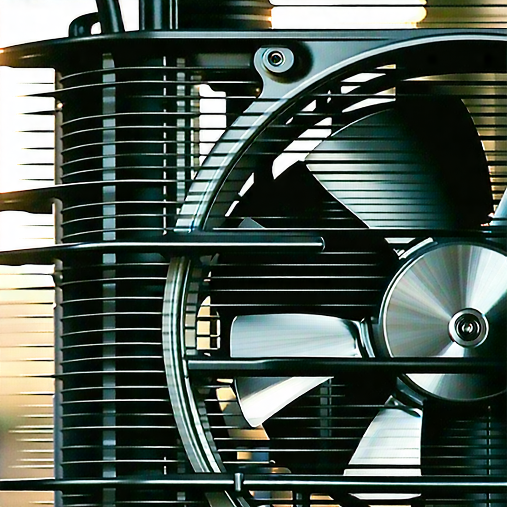 Tech Macro Photography: Close-up of cooling system