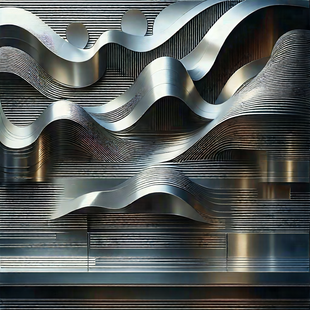 Abstract Digital Art: Metal composition with rhythm