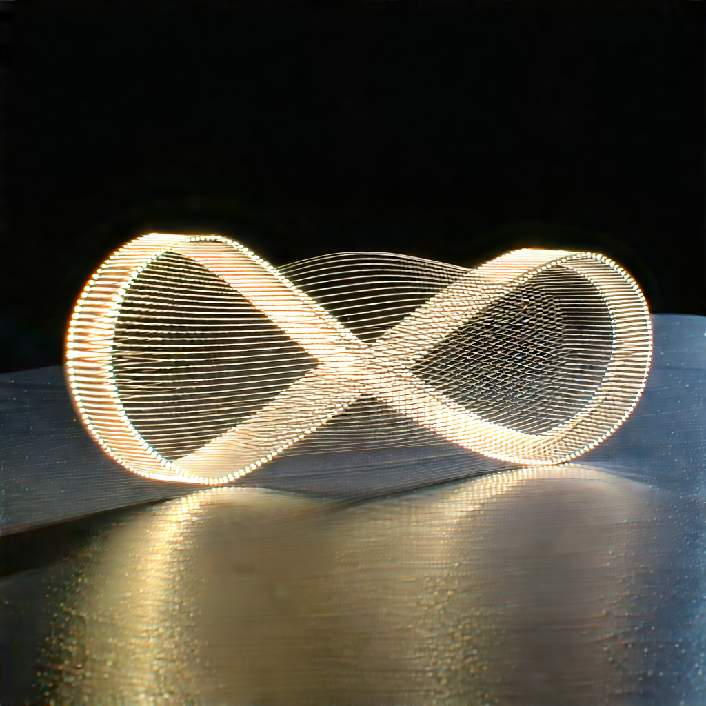 Abstract Advertising Photography: Conceptual Representation Of Connection With Large, Illuminated,