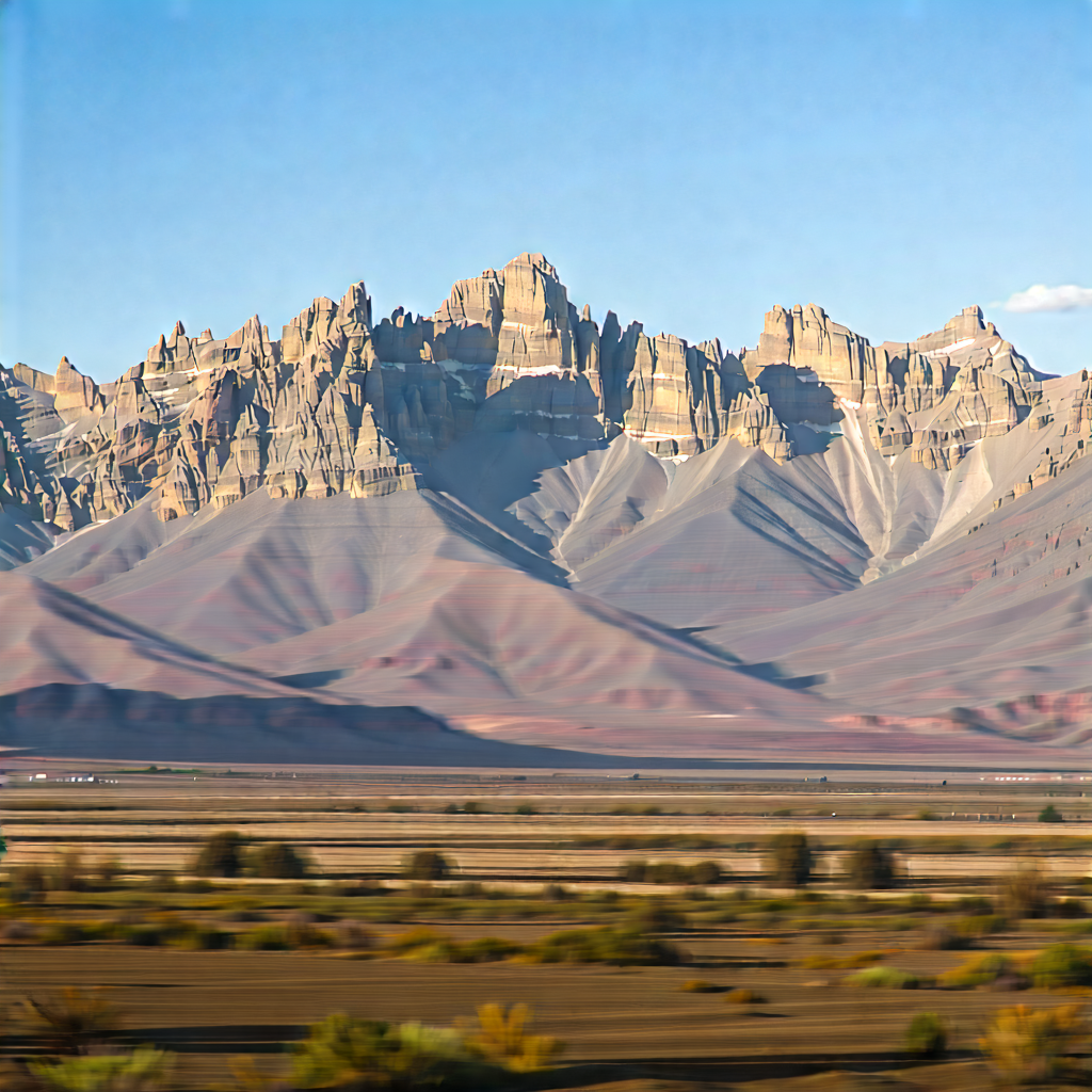 Nature Architectural Photography: Mountain Range During Midday With Beautiful Mountain