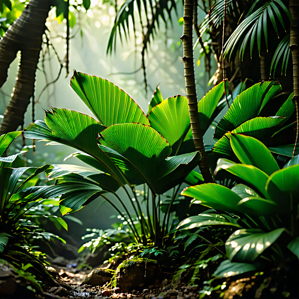 Nature Hdr Photography: Tropical plants in natural setting