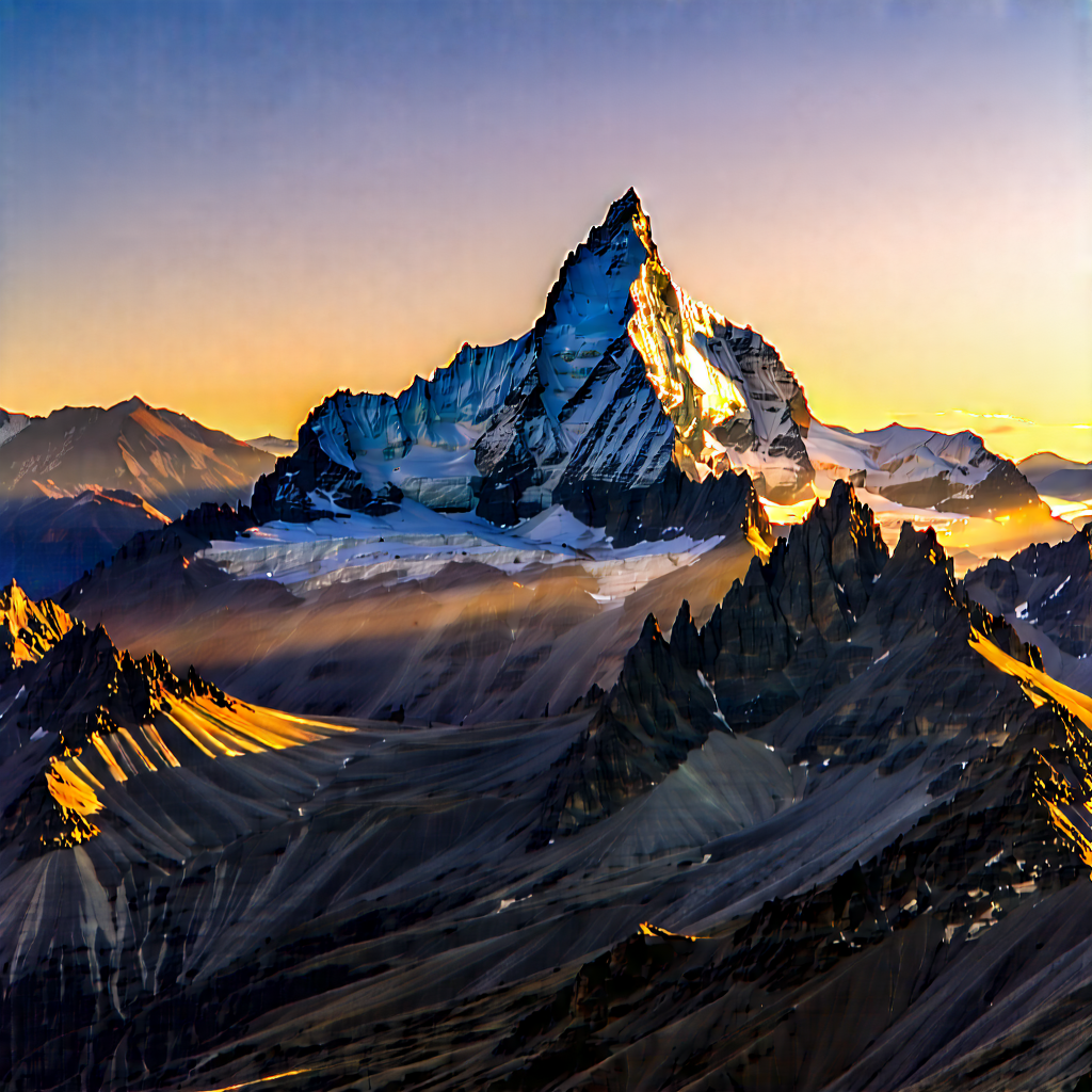 Nature Commercial Photography: Mountain Range During Sunrise With Majestic Mountain