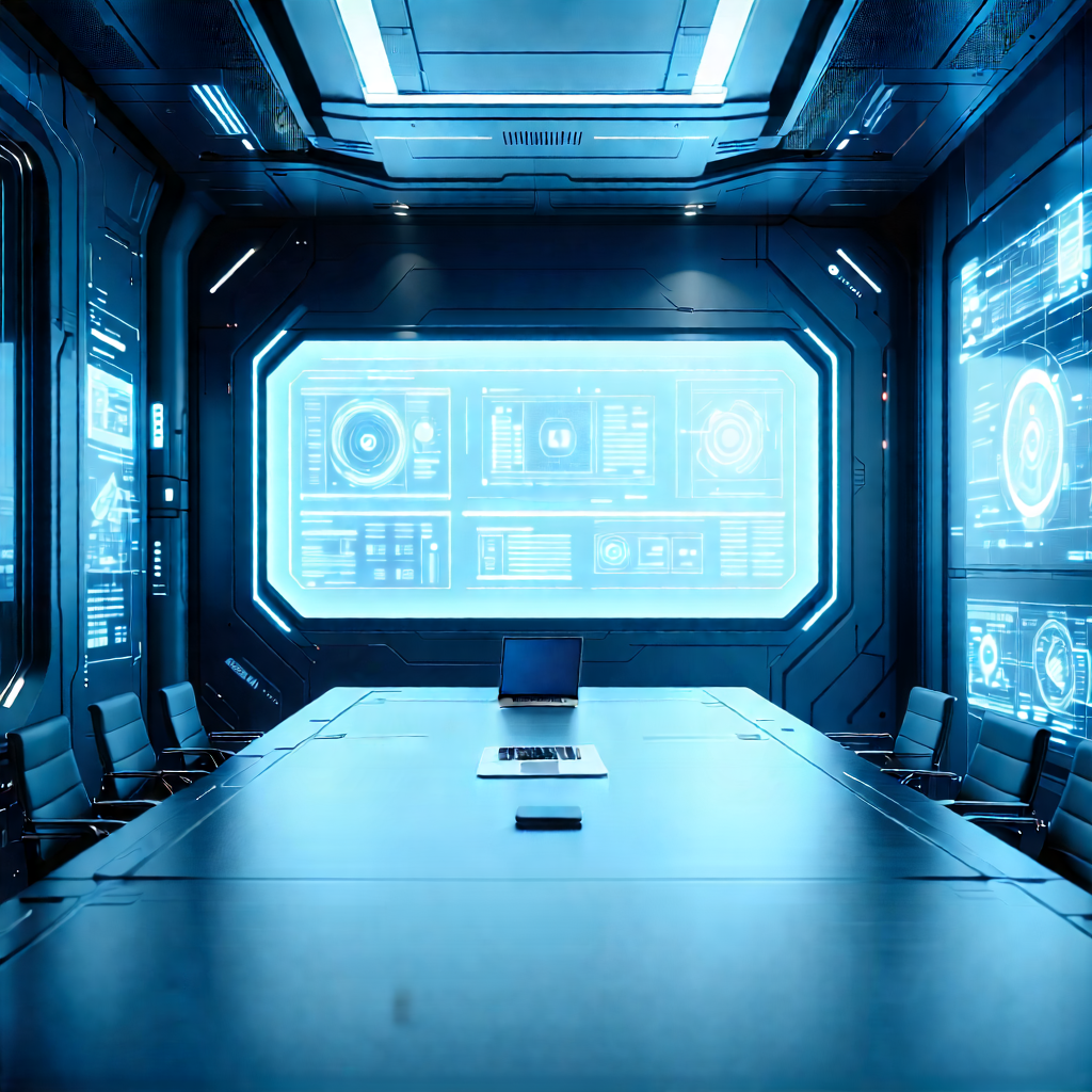Tech Commercial Photography: Futuristic Tech Startup Office With Futuristic Room