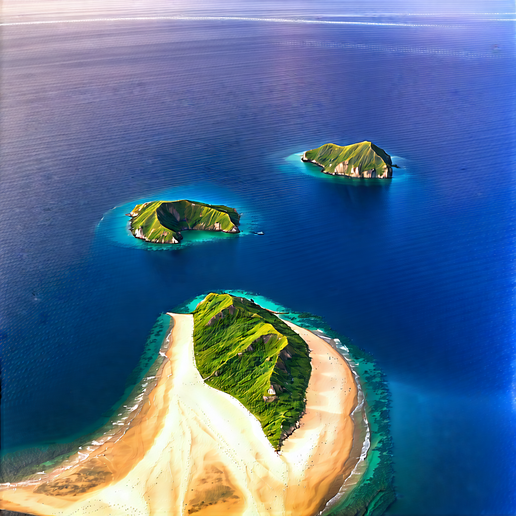 Nature Aerial Photography: Aerial View Of Coastal Islands With Beautiful Blue