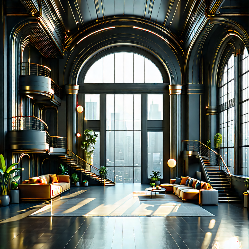 Urban Abstract Design: Urban loft with ornate details