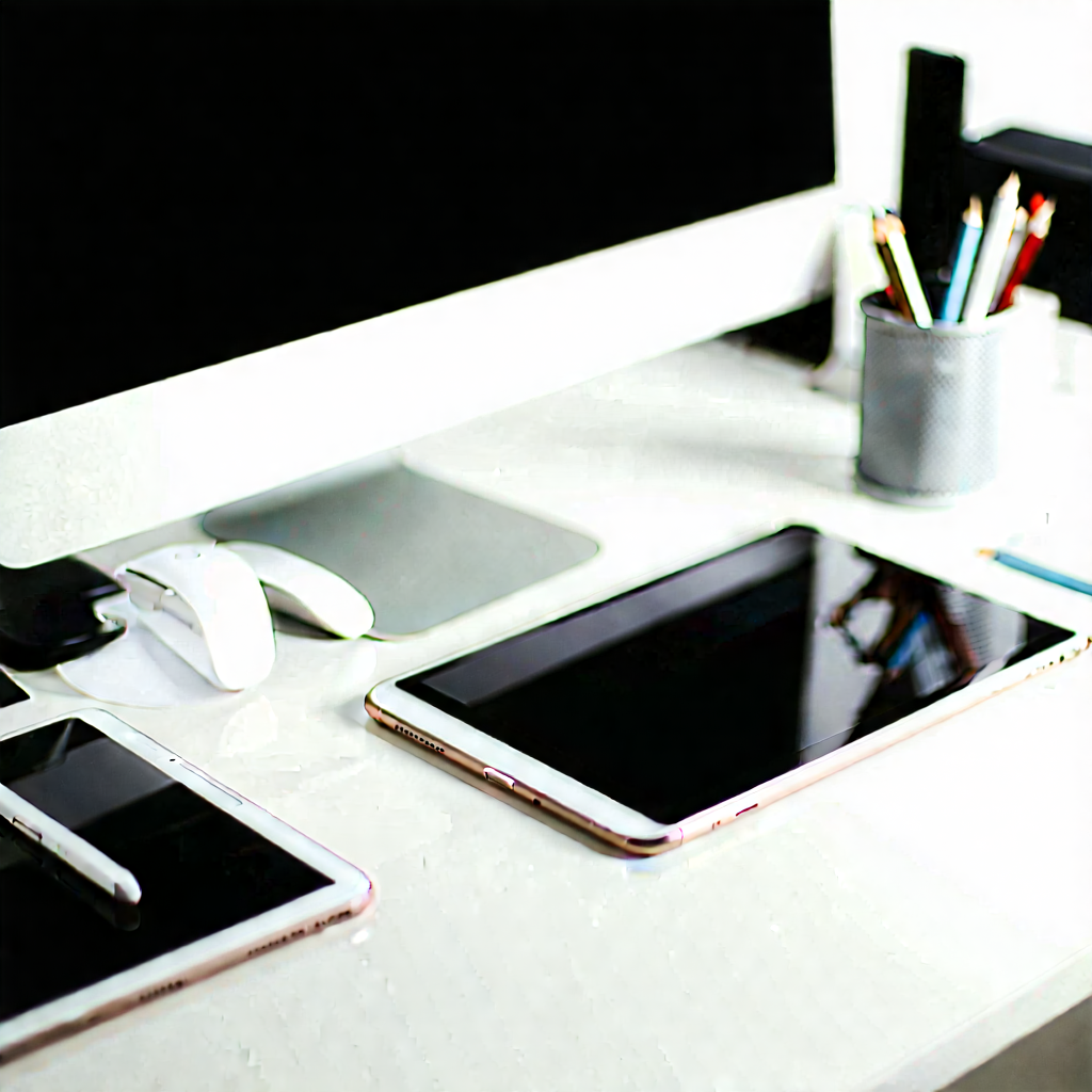 Business Stock Photography: Workplace with digital devices on desk