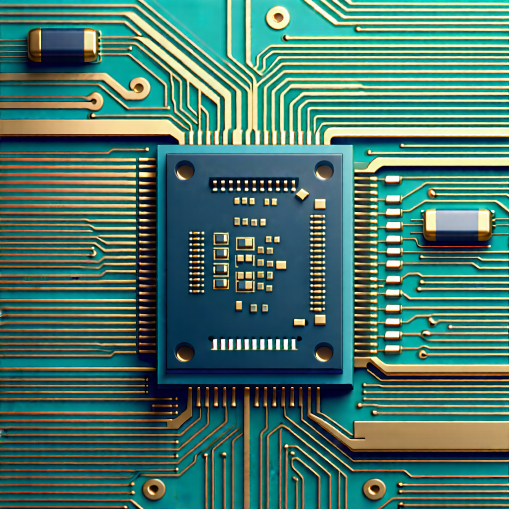 Tech Macro Photography: Close-up of electronic circuit