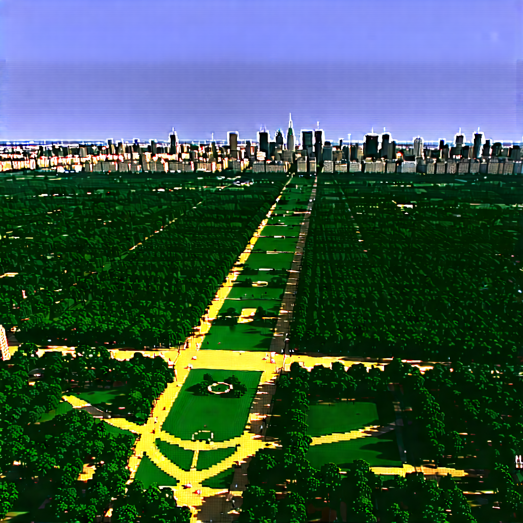 Urban Stock Photography: Aerial View Of Central Park With Computer-generated, Model