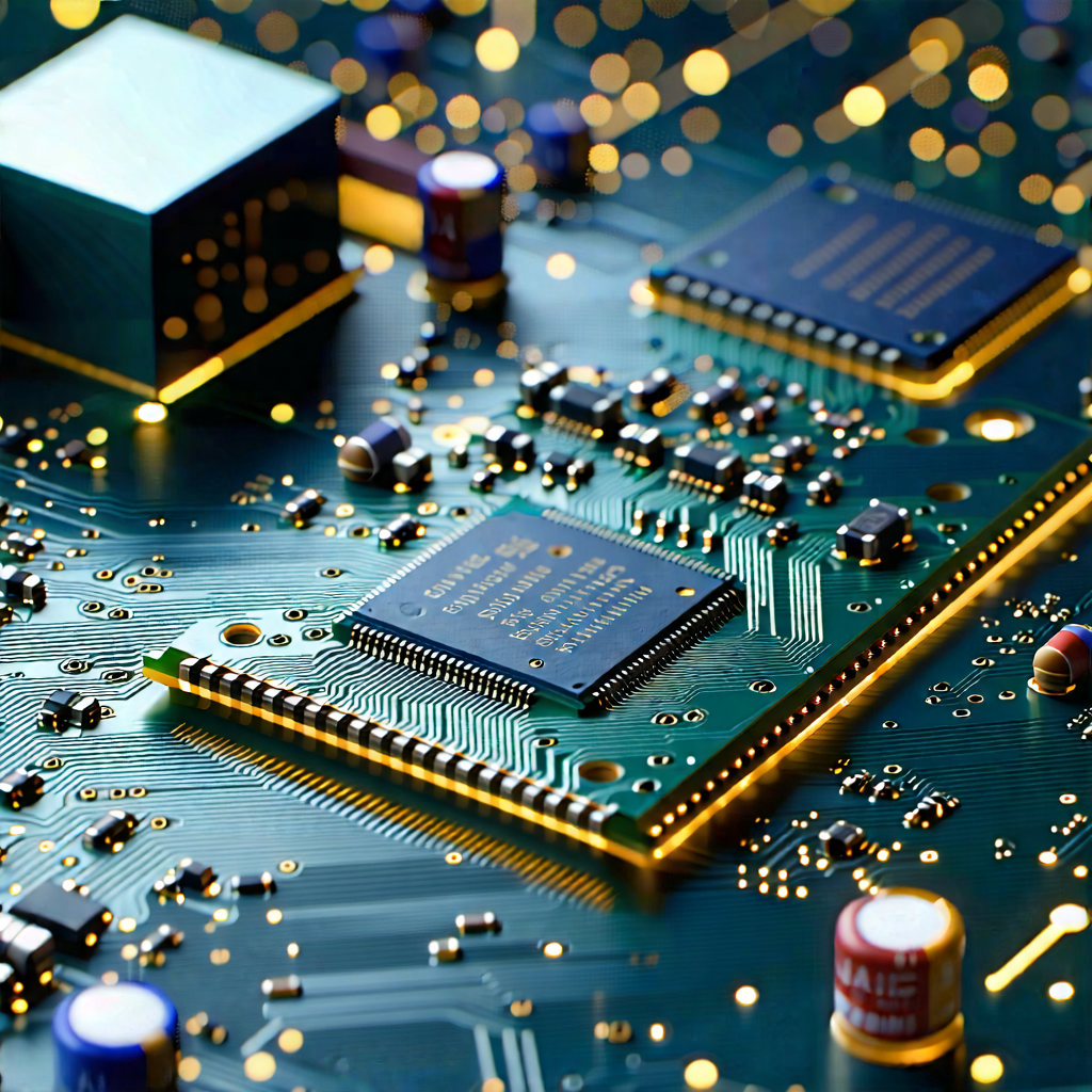 Tech Architectural Photography: Close-up of electronic circuit