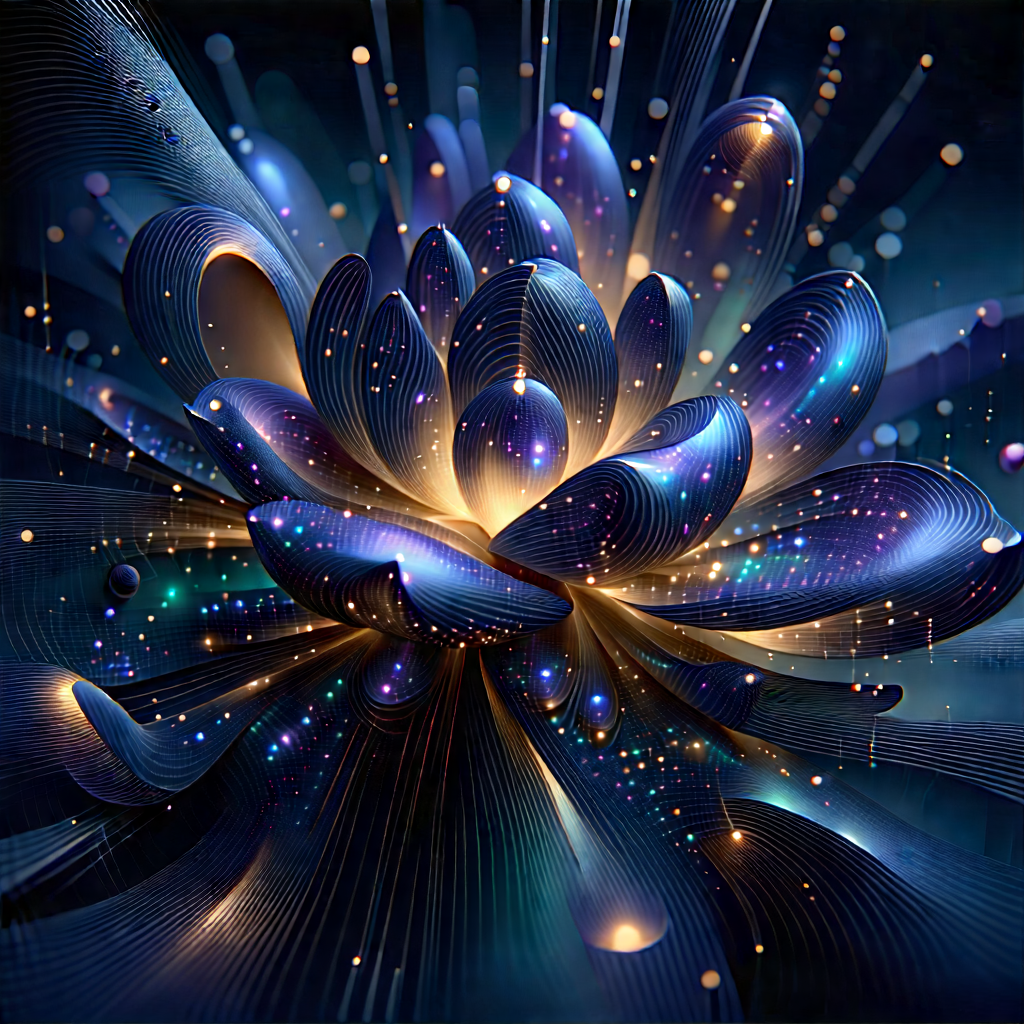 Abstract Digital Painting: Abstract Interpretation Of Magnetic Fields With Beautifully Detailed