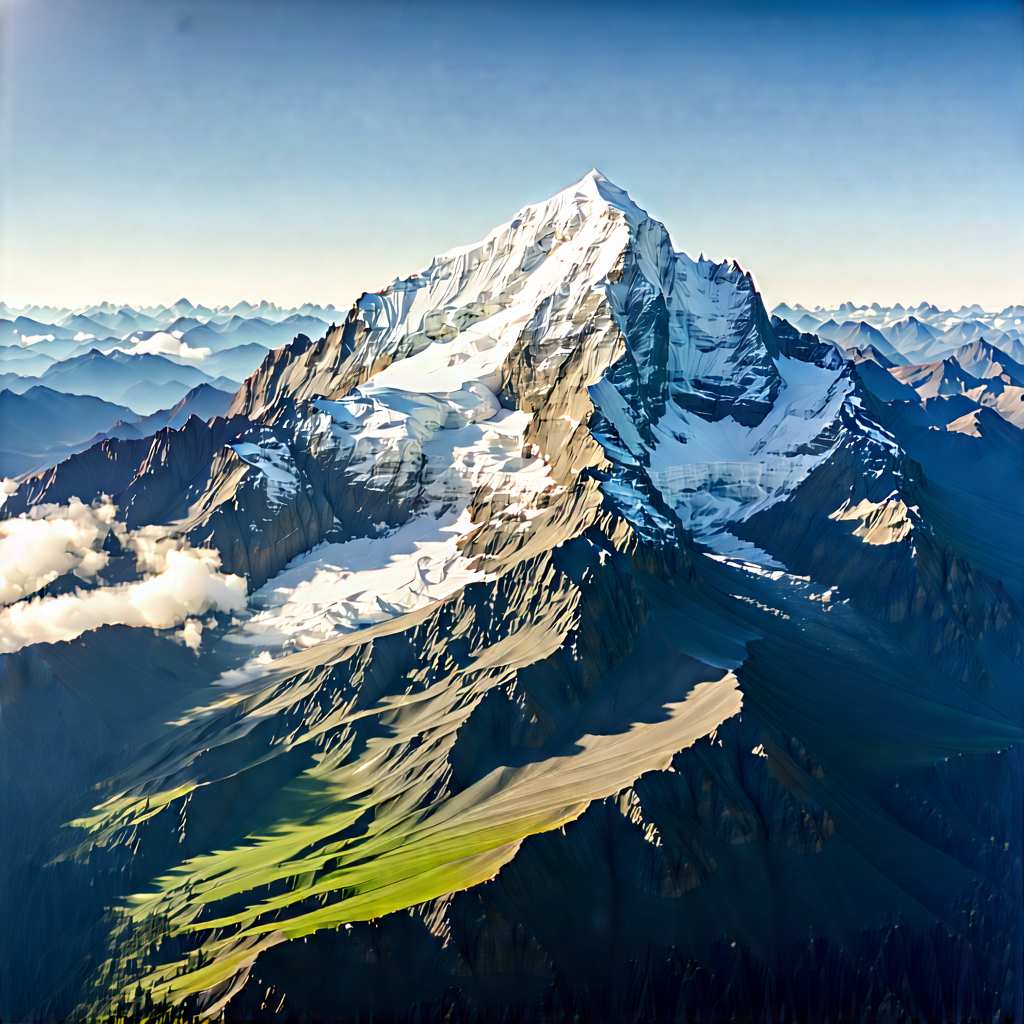 Nature Drone Photography: Aerial View Of (mountain:1.49) Range With Majestic Mountain