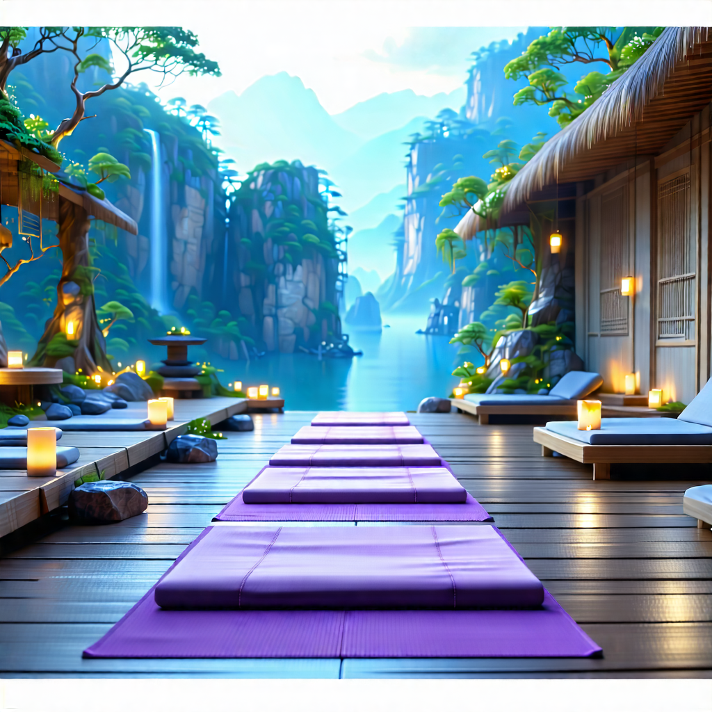 Lifestyle Concept Art: Wellness Scene With Meditation Space With Computer-generated (cgi)