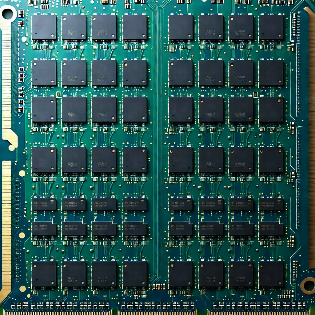 Tech Lithograph: Close-up of memory module