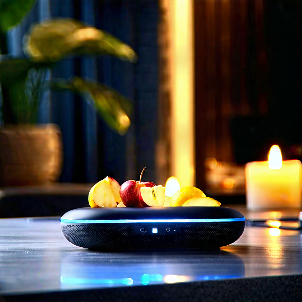 Tech Hdr Photography: Smart Home (device:1.23) With Digital Artwork With Table Variety