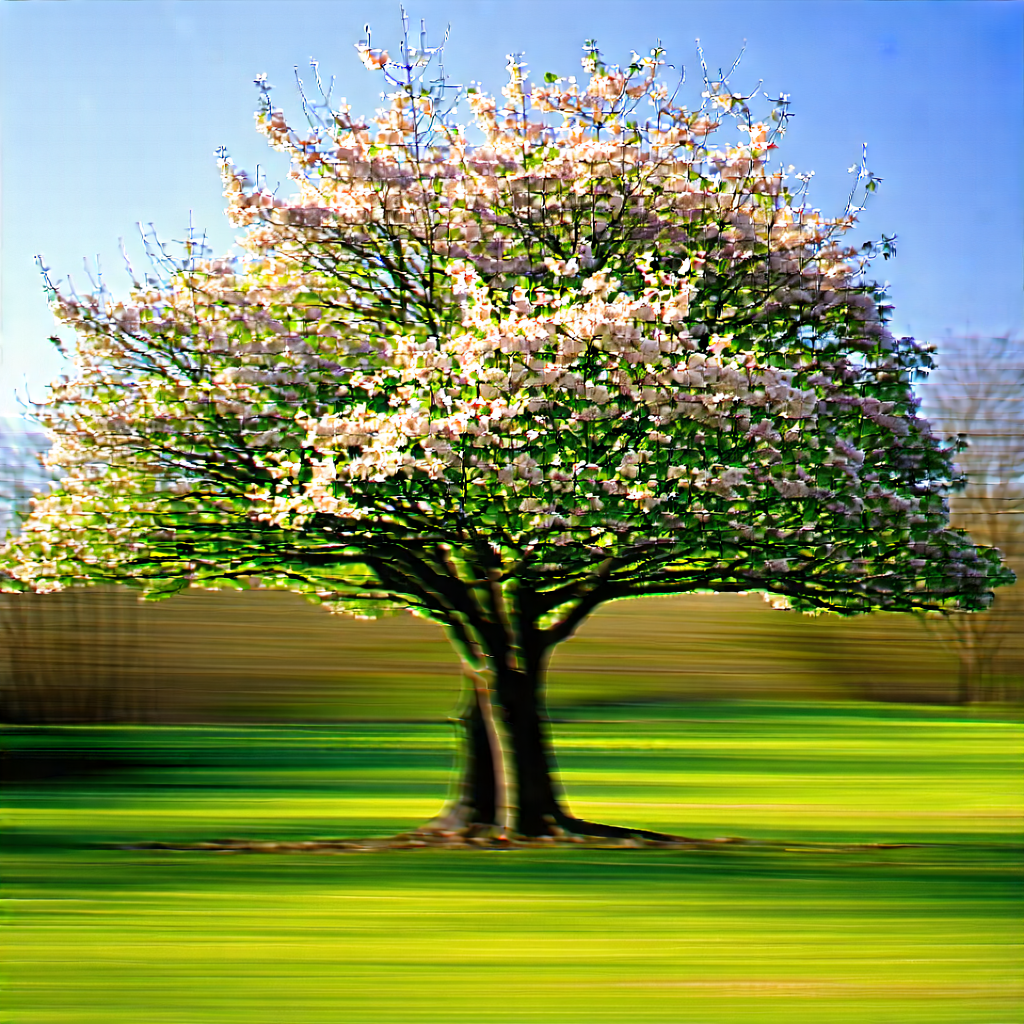 Nature Long Exposure Photography: (ancient:1.12) Tree In Spring Bloom With Large Tree
