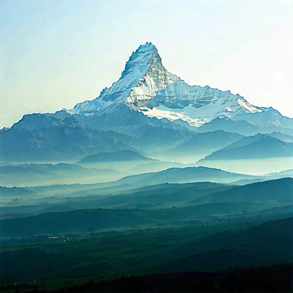 Nature Minimalist Design: Mountain range during midday