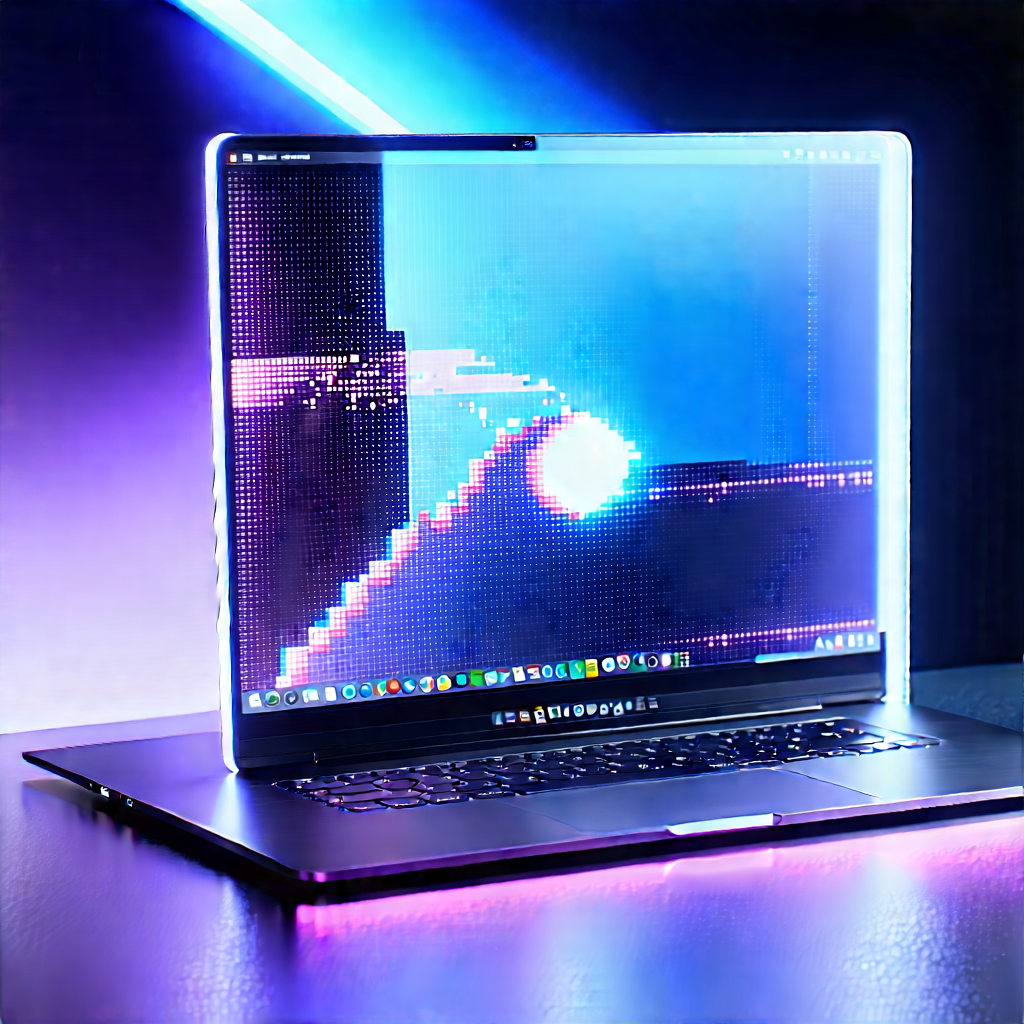 Laptop With Holographic Display With Laptop Computer