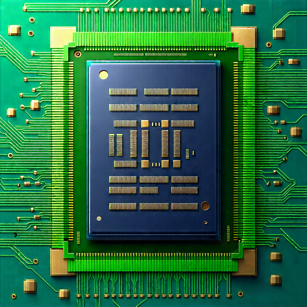 Close-up of microprocessor