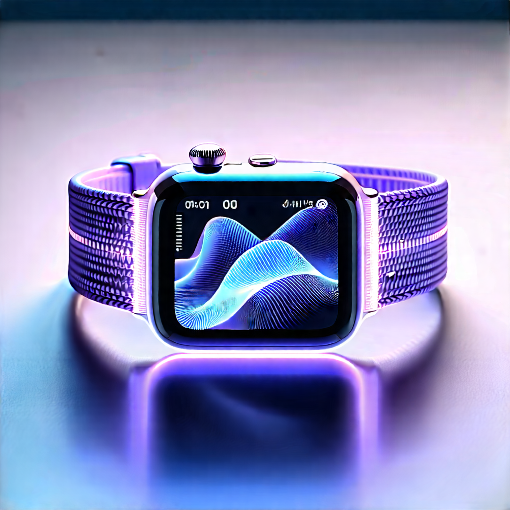 Smart Watch With Holographic Display With Purple Watch