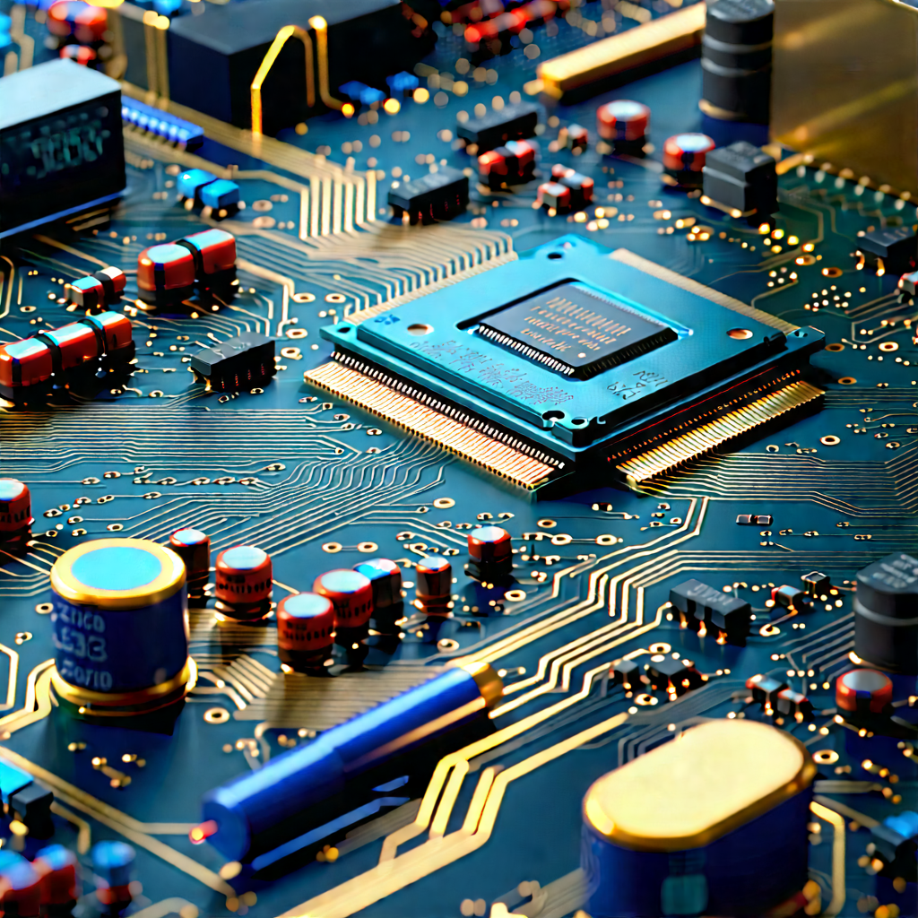 Close-up of electronic circuit