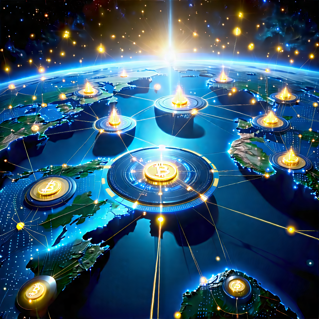 Blockchain Network Visualization With Large, Colorful