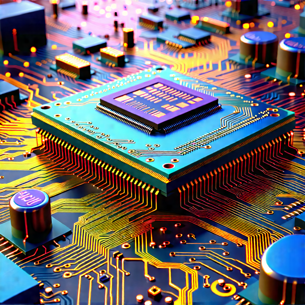 Close-up of electronic circuit