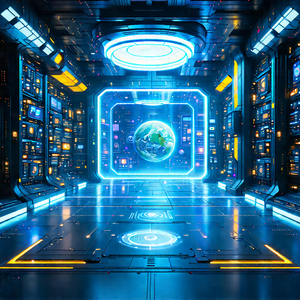 Futuristic Innovation Hub With Futuristic Scene,