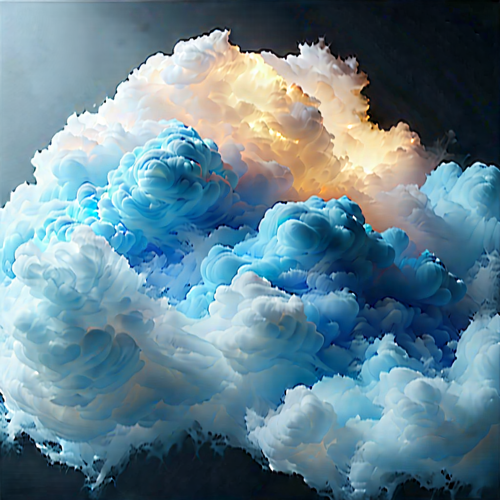 Cloud Computing Visualization With Large, Colorful