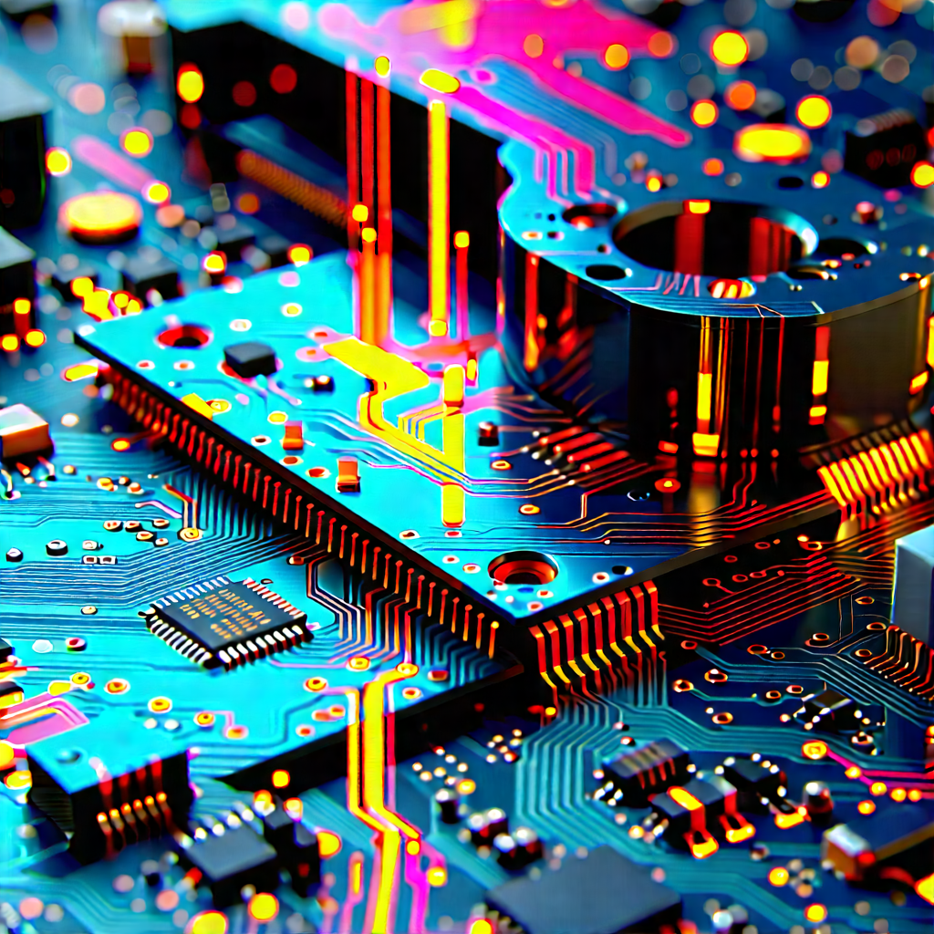 Close-up of electronic circuit